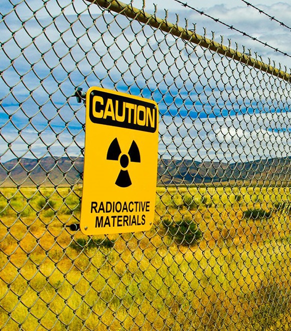 Radioactive material sign